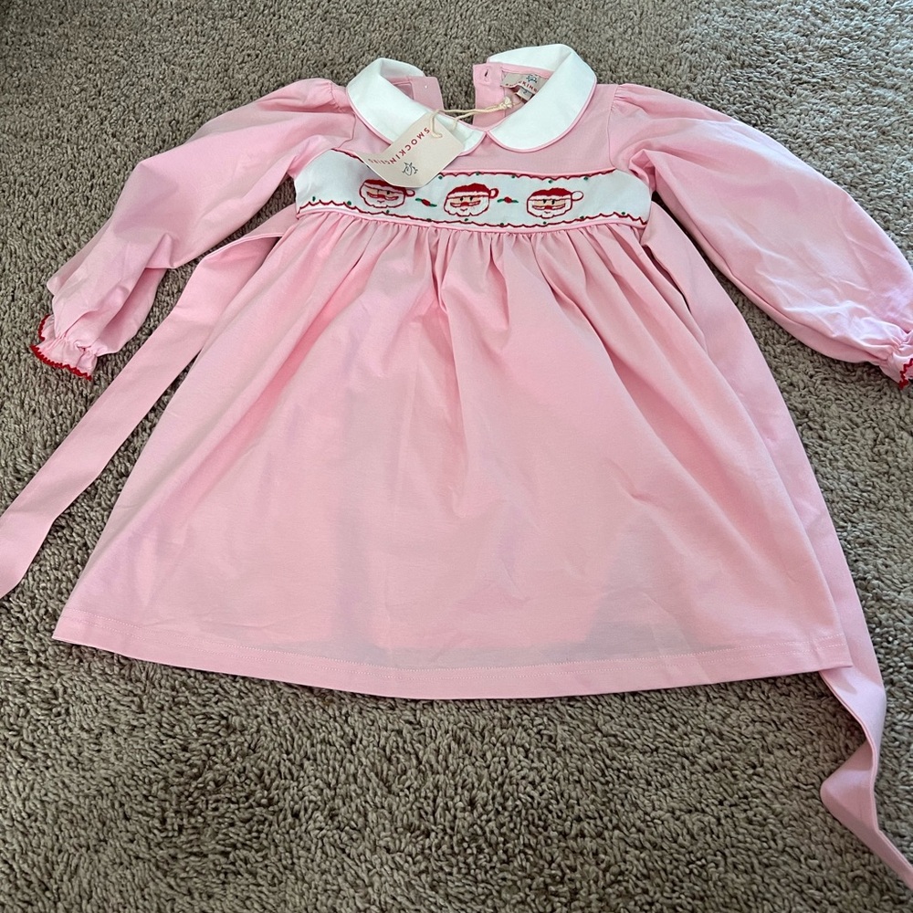 Smocked Christmas Dress. 2T